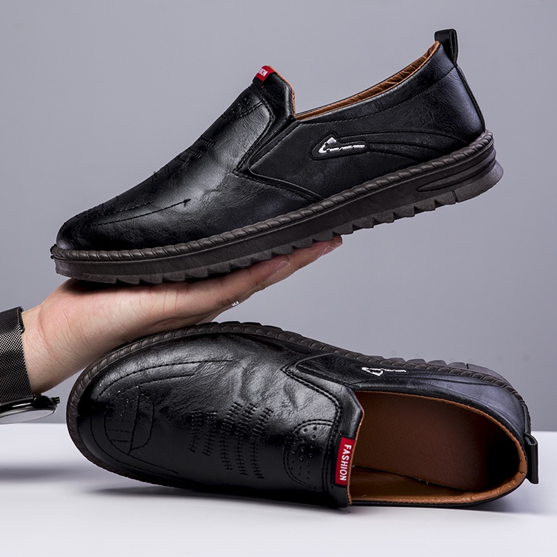 Toread Sepatu Pantofel Hitam Coklat PU Leather Sepatu Formal Kerja MC416