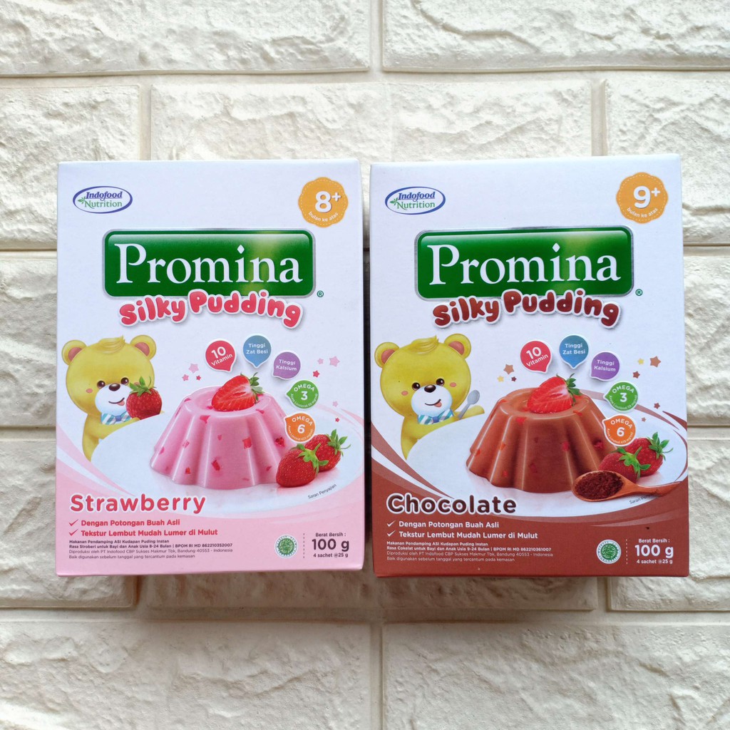 Promina Silky Pudding Puding Strawberry Chocolate 100gr Snack Cemilan Bayi Usia 8 9 8 9 Bulan 100 Shopee Indonesia