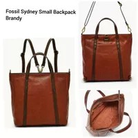 TAS WANITA BRANDED ORIGINAL - FOSSIL SYDNEY SMALL BACKPACK - Cokelat