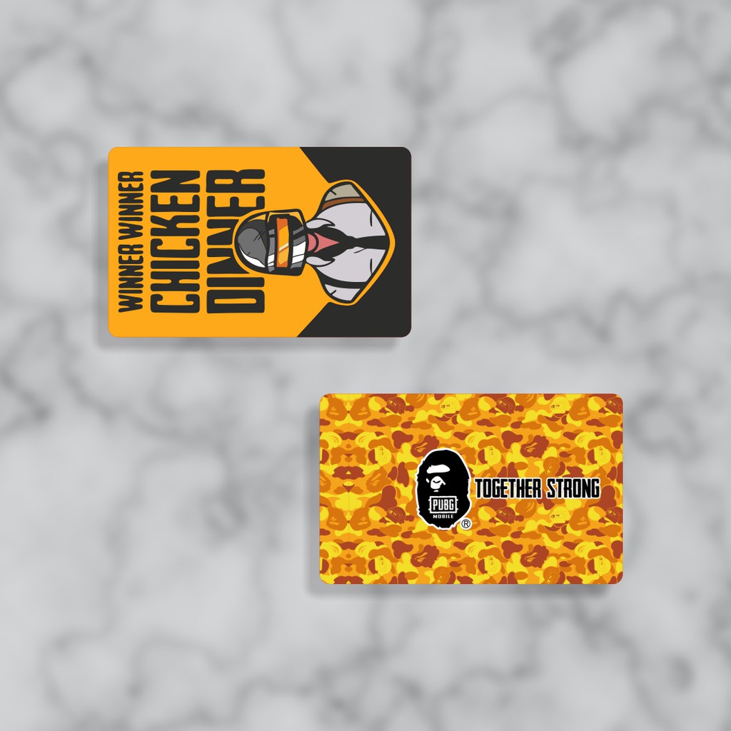 

PUBG BAPE: Pelindung ATM - Stiker Skin Cover Kartu ATM Chip, Elektronik, E-Money, E-Toll, Kartu Poin