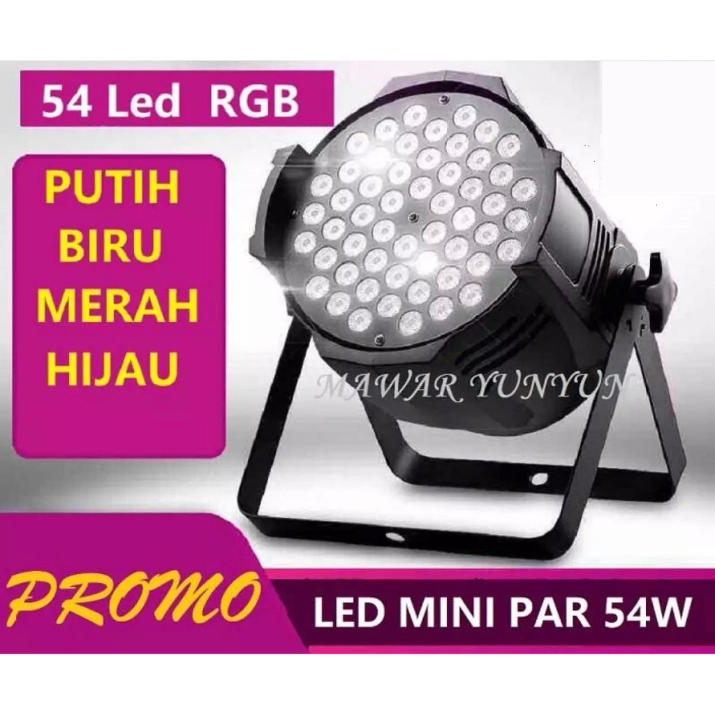 BESAR Plastik 54 Led Flat Tahap Par Cahaya / Lampu Sorot Disco LED PAR 54W RGB ukuran besar