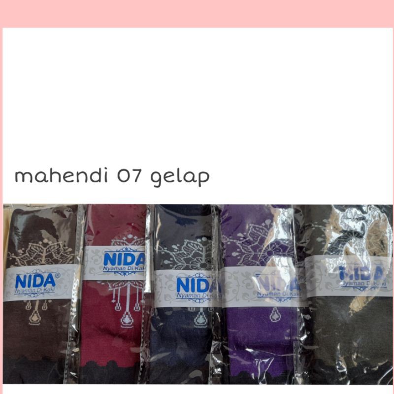 Bisa COD.Kaos kaki nida motif mahendi/Kaos kaki jari motif/kaos kaki muslimah murah