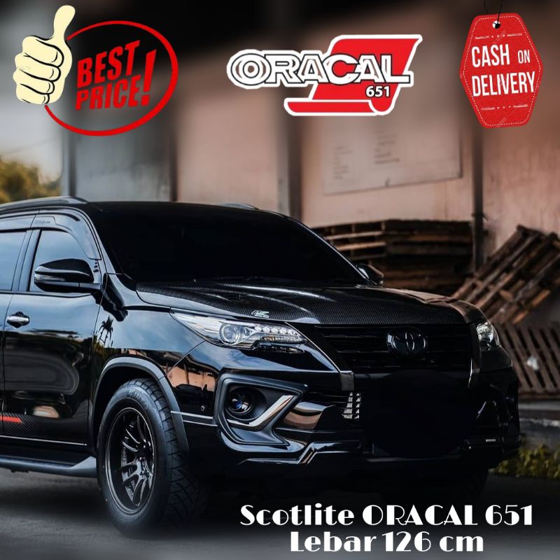 Sticker Scotlite hitam doff oracal skotlet hitam glossy scotlet mobil motor aksesoris exterior mobil