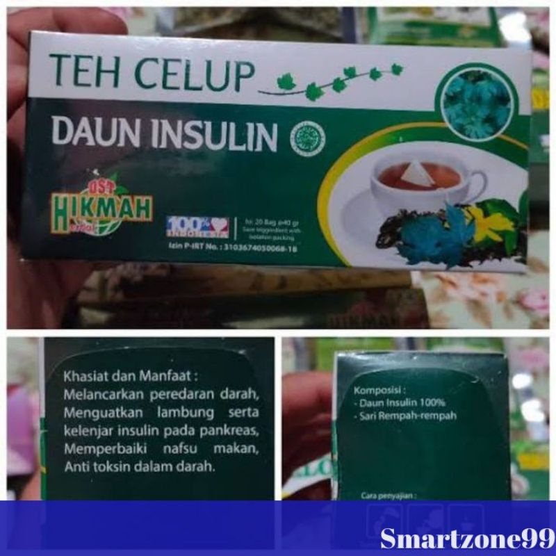 TEH DAUN INSULIN OBAT DIABETES ALAMI 100%