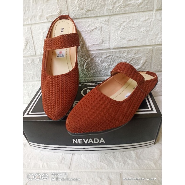 SELOP RAJUT NEVADA/ SANDAL SELOP/ SEPATU SANDAL KEKINIAN- FLATSHOES WANITA RAJUT