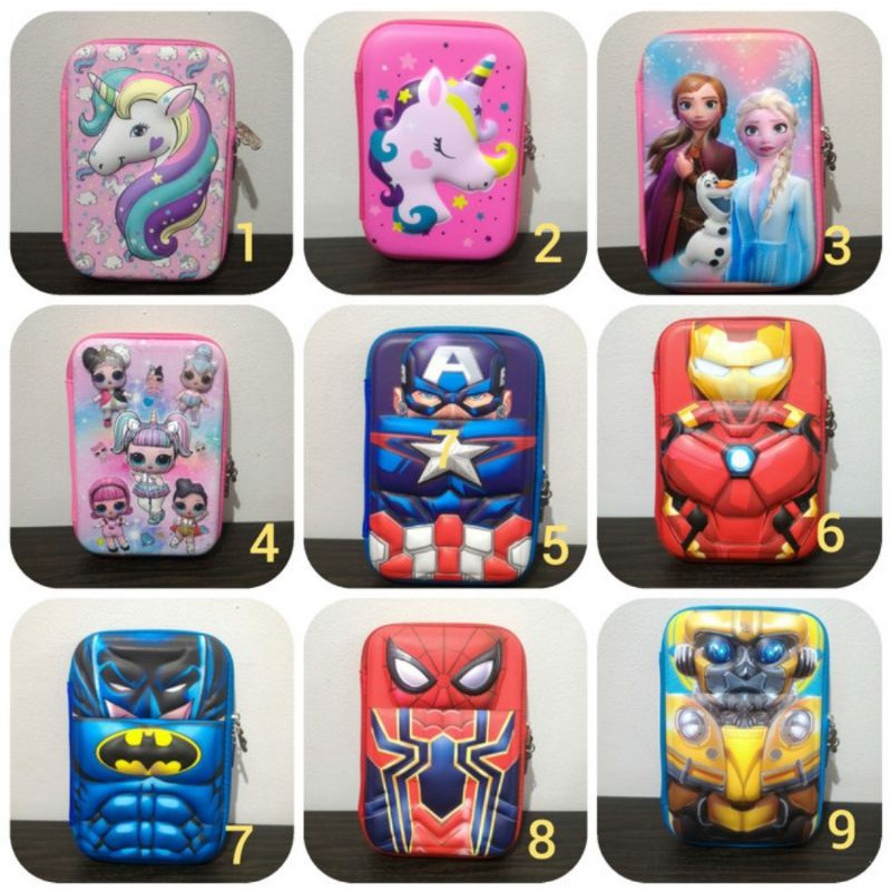 

Pencil Case Hardcover Look Like Smiggle Emboss 3D