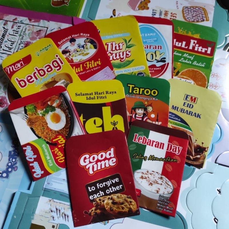 

AMPLOP LEBARAN VIRAL motif SNACK (siap pakai) sudah di LEM/ISI 10 PERPACK / MOTIF RANDOM