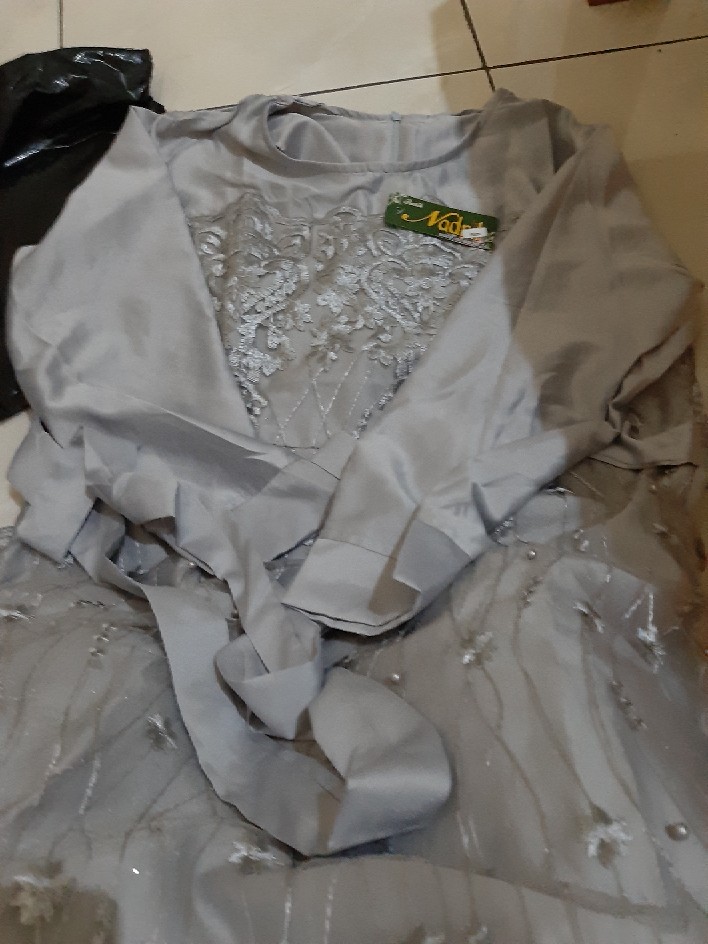 Ready Anak Cowok Cewek-couple Batik Nyk Davina Brokat Tulle Modern Maxi Muslim Lengan Panjang