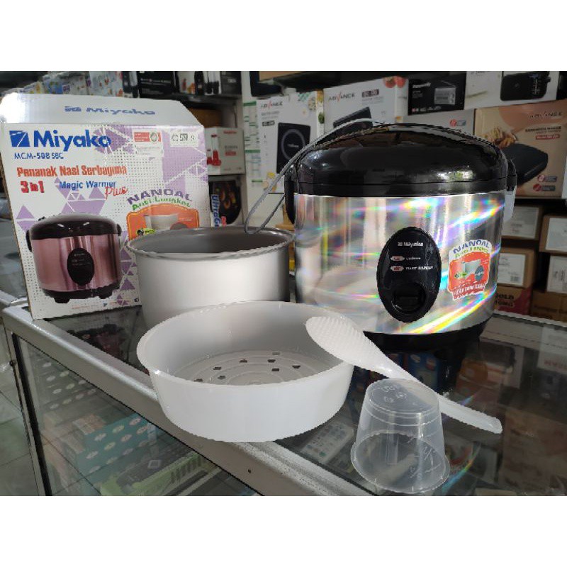 Rice Cooker Miyako MCM508 SBC | Penghangat Penanak Nasi Magic Com Kom MCM 508 Resmi Magicom Magickom