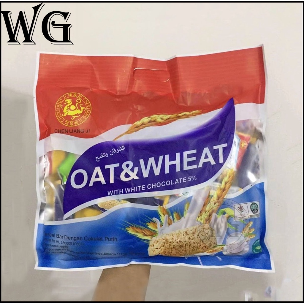 

cemilan Oat Snack Bar isi 40pcs ( white chocolate ) Oat&Wheat