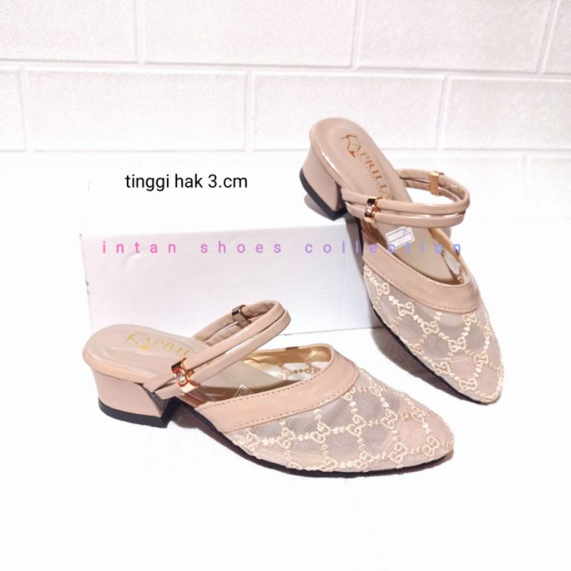 Sandal pesta anak perempuan hak tahu 3cm model terbaru kekinian/sendal brukat anak perempuan usia 6-12tahun bisa cod bayar di tempat/sepatu sandal pesta anak perempuan