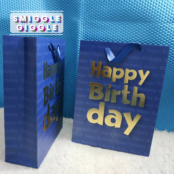 

HAPPY BIRTHDAY Blue Paper Bag_Large