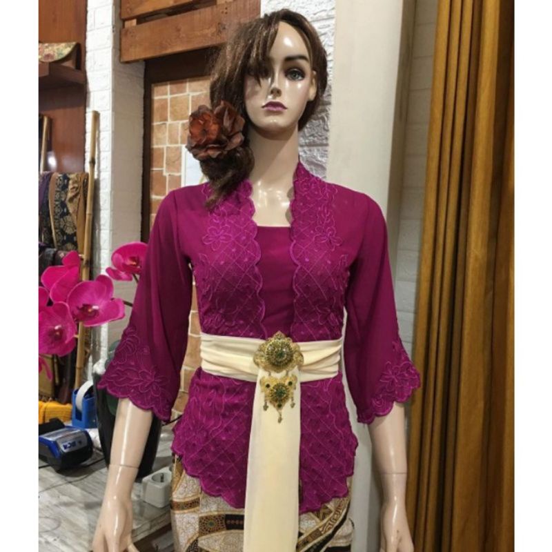 KEBAYA JADI BORDIR MATAHARI/ATASAN KEBAYA BALI/KUTUBARU BORDIR