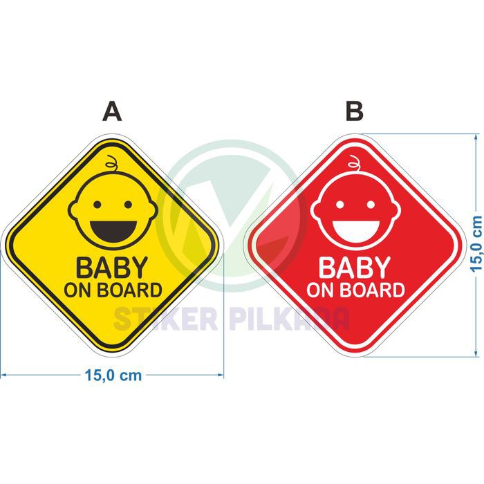 

STIKER BABY ON BOARD 15X15CM