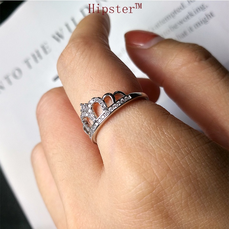 Minimalist Creative Design Personalized Diamond Crown Ring