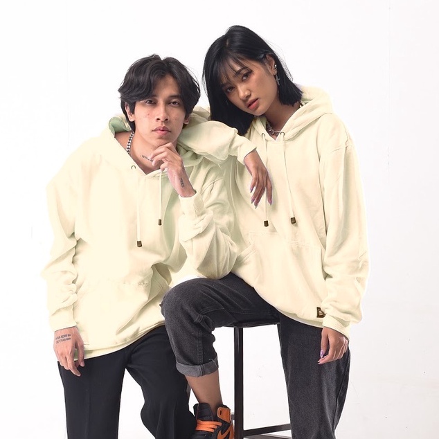 Mcvois Sweater Hoodie Polos Krem Pria Wanita Premium