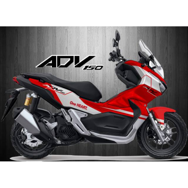 Decal stiker ADV 150 variasi/merah