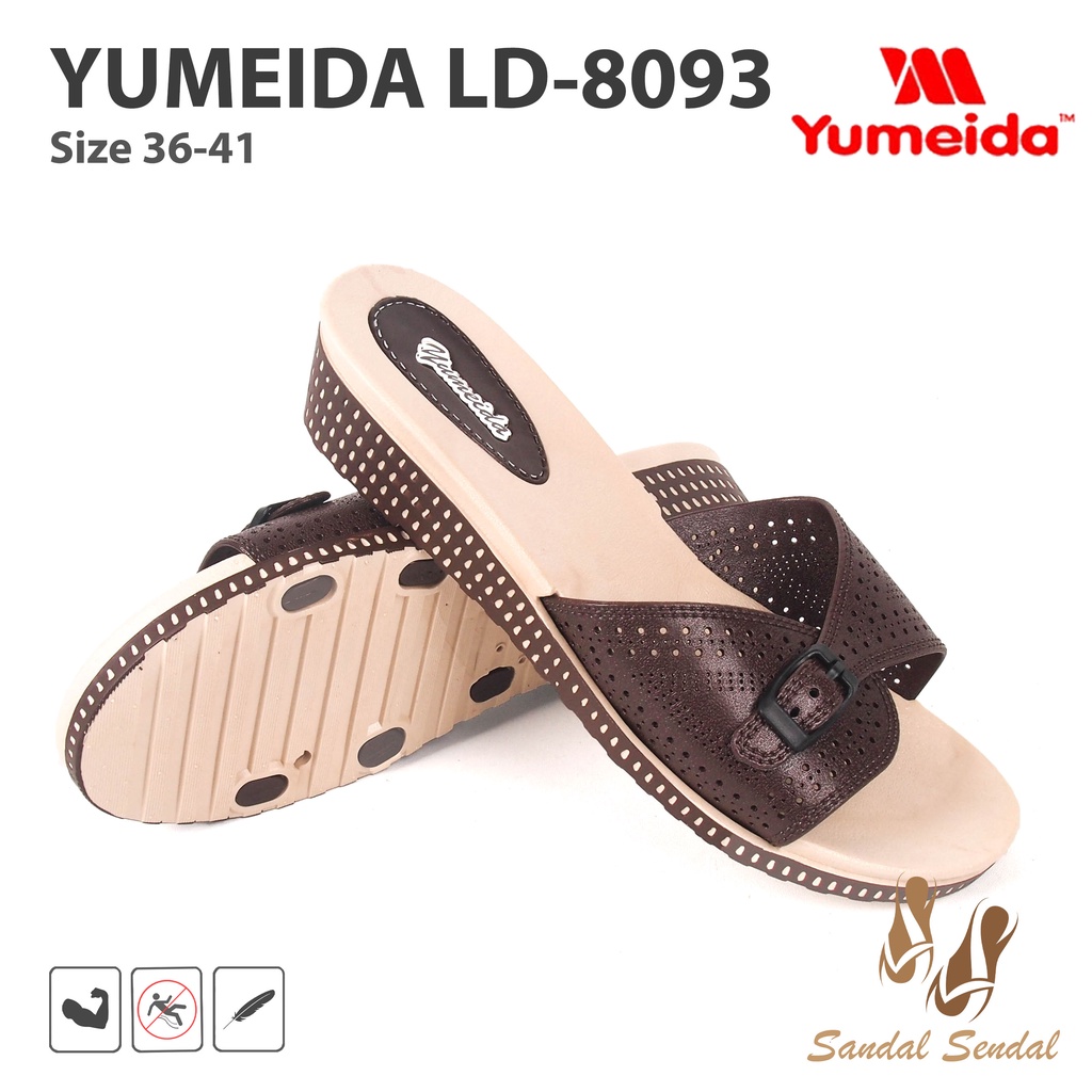 Sandal Flat Wanita Yumeida LD 8093 - Sandal Karet