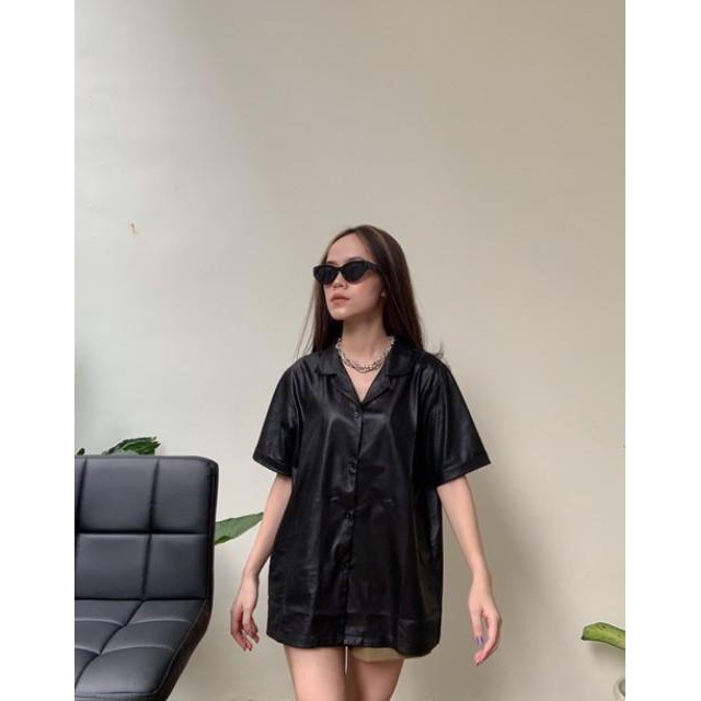 Summer Shirt Leather - Hitam