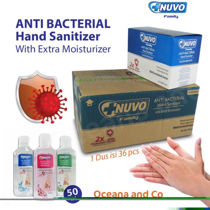 NUVO Hand Sanitizer Gel ORIGINAL 50 ml 1 DUS ISI 36 PCS MURAH