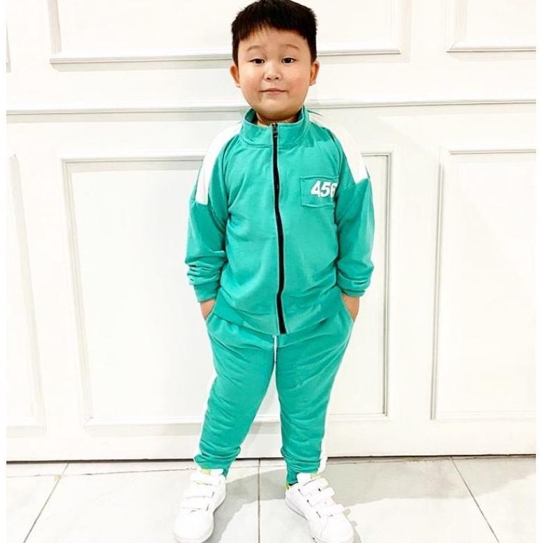 COD DAFFIN STORE - SETELAN ANAK SQUID GAME / BAJU ANAK SQUID GAME / STELAN ANAK SQUID GAME / JAKET S
