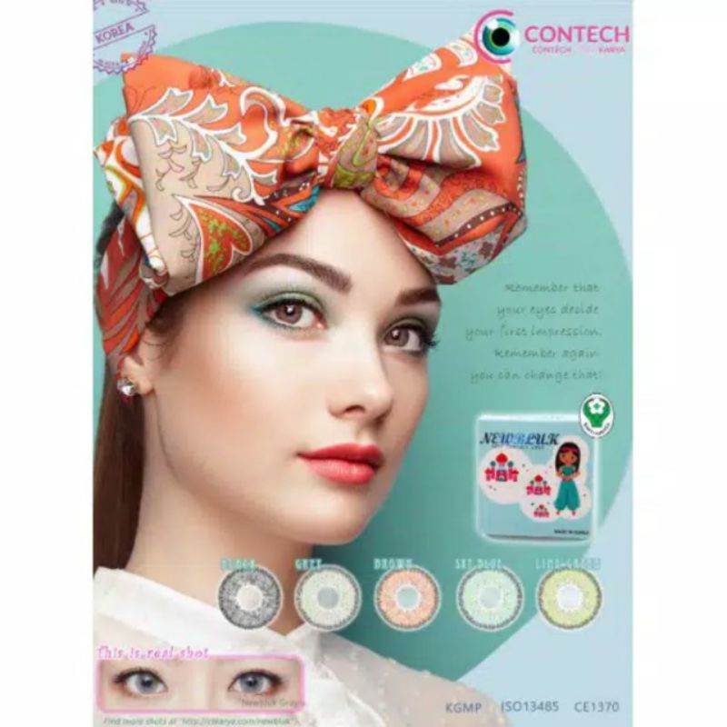 Softlens NEWBLUK 15 mm BROWN MINUS -0.50 S.D -6.00  Softlen Soflen Warna NEW BLUK