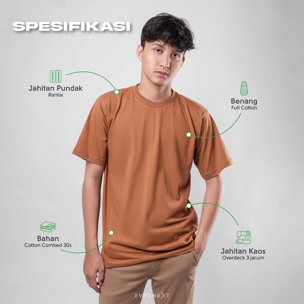 Kaos Polos BASIC TEE Lengan Pendek Pria Baju Kaus T Shirt