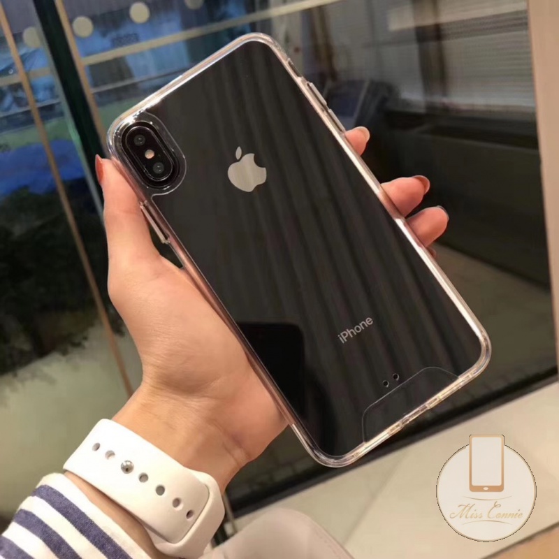 Bumper Case Bahan Akrilik Transparan Untuk Iphone 11 12 13 Pro Max 7 8 Plus Xs Max Xr