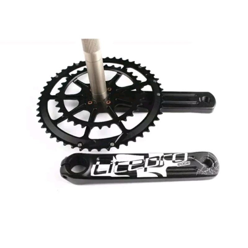 Crank Arm litepro EDGE hollow bb ht2 double chainring 53-39t 52-36t arm 170 mm hollowtech crankset