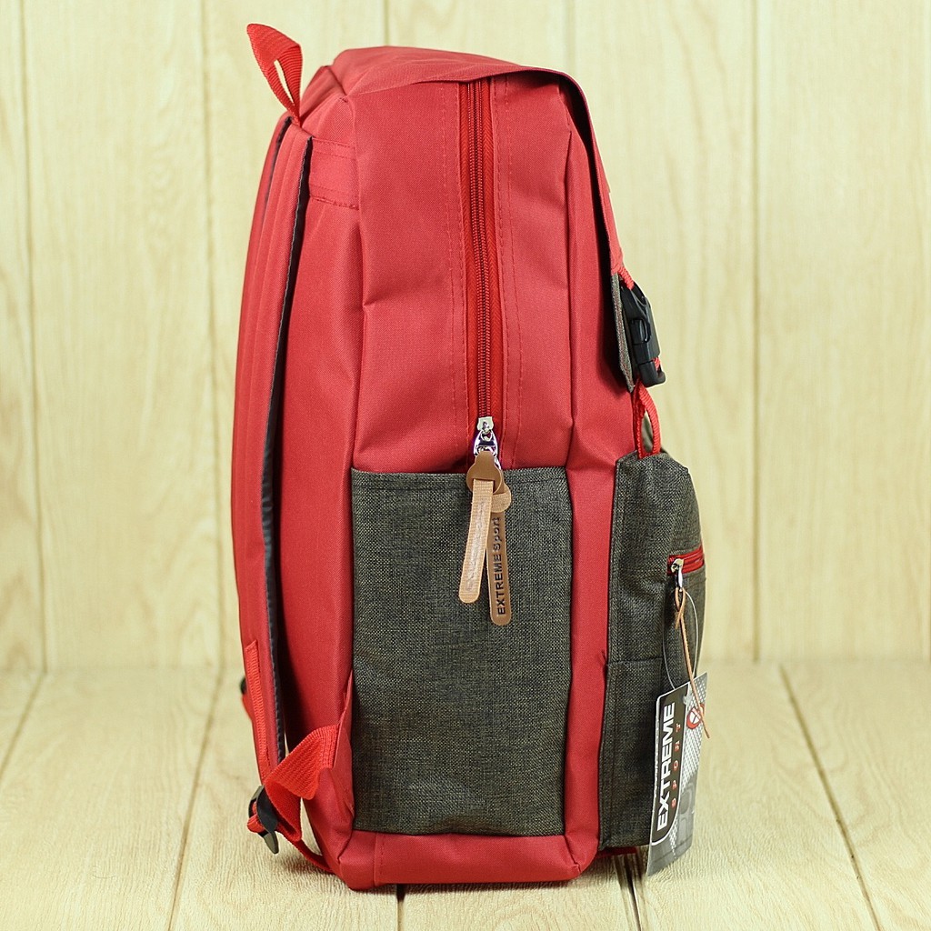 BEST SELLER Backpack Pria Wanita Distro Extreme Merah Tas Ransel Kuliah Sekolah SMP SMA Cowok Cewek