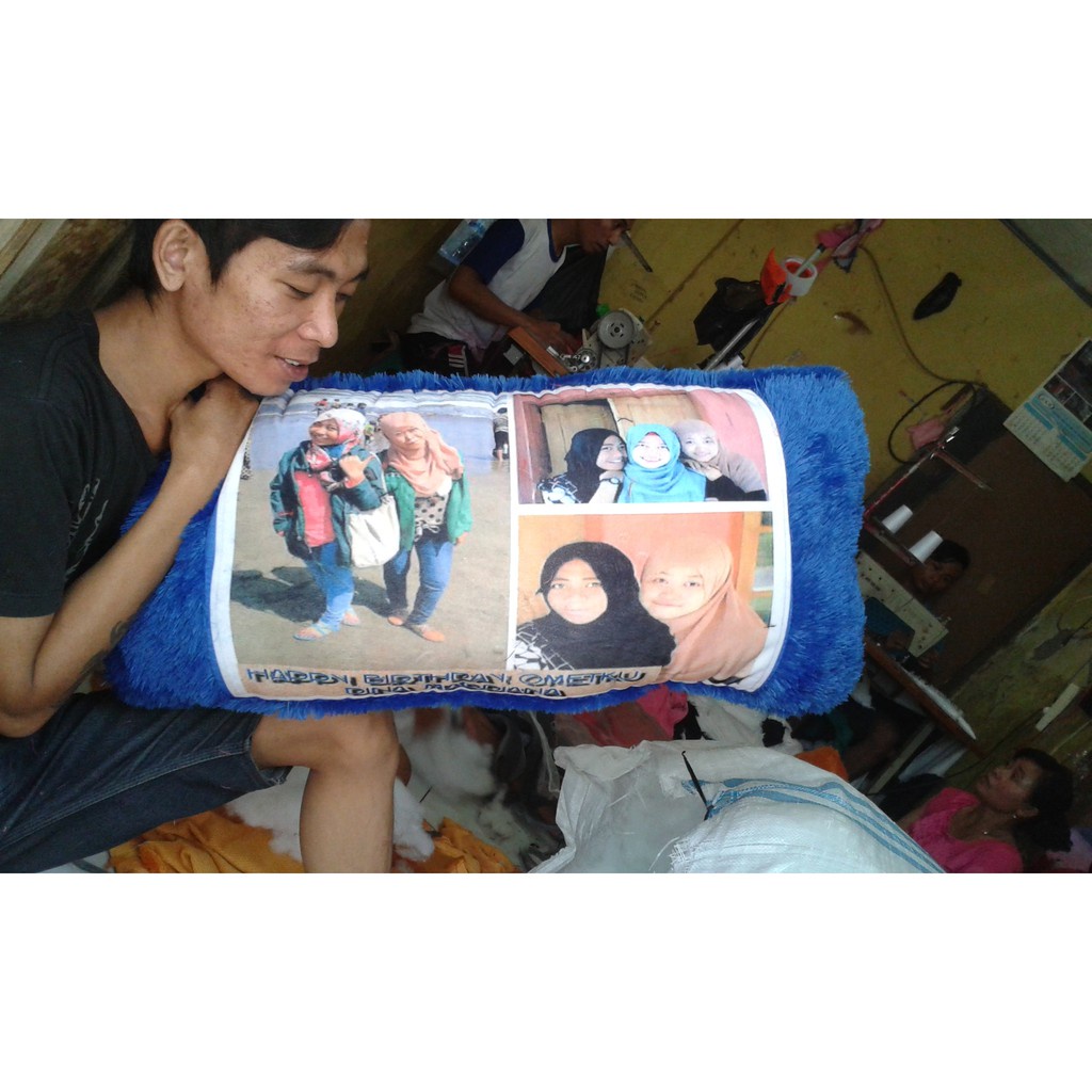 Bantal Foto Jumbo Bantal Cinta Bantal Couple Custom 40x80CM