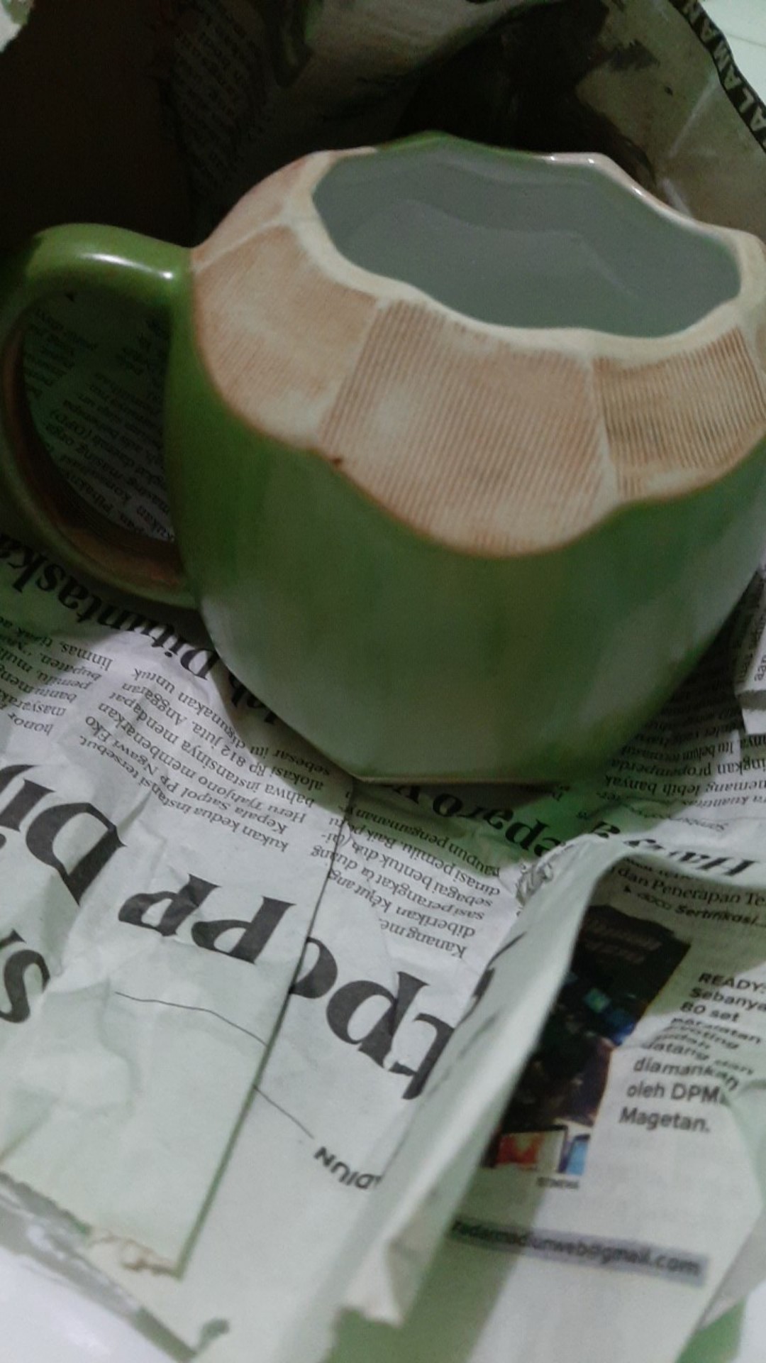 Mug Kelapa Unik Model Batok Klapa Lucu-gelas Mug Tahan Panas Bisa Untuk Mug Kopi Teh & Souvenir