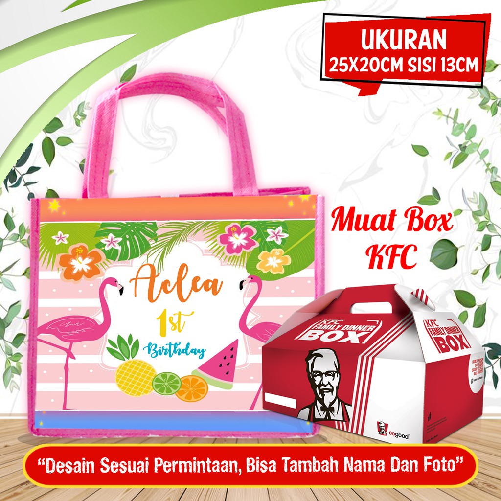 

TERLARIS , Tas Ultah / Tas Ulang Tahun Tas Ultah Souvenir (Landscape) FLAMINGGO