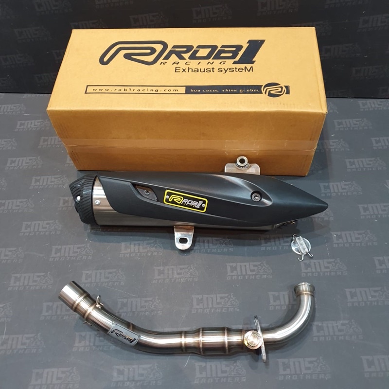 Knalpot Rob1 V Caps Stainless Bore Up Nmax Old Lama Original Rob1