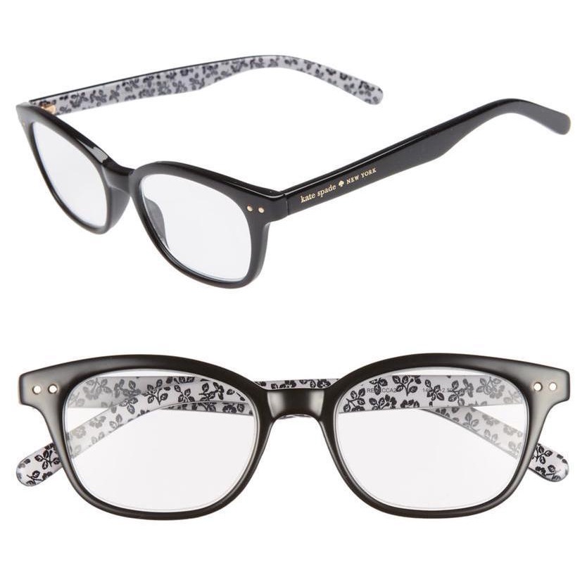 Kacamata Kate Spade Rebecca Black Flower New Original