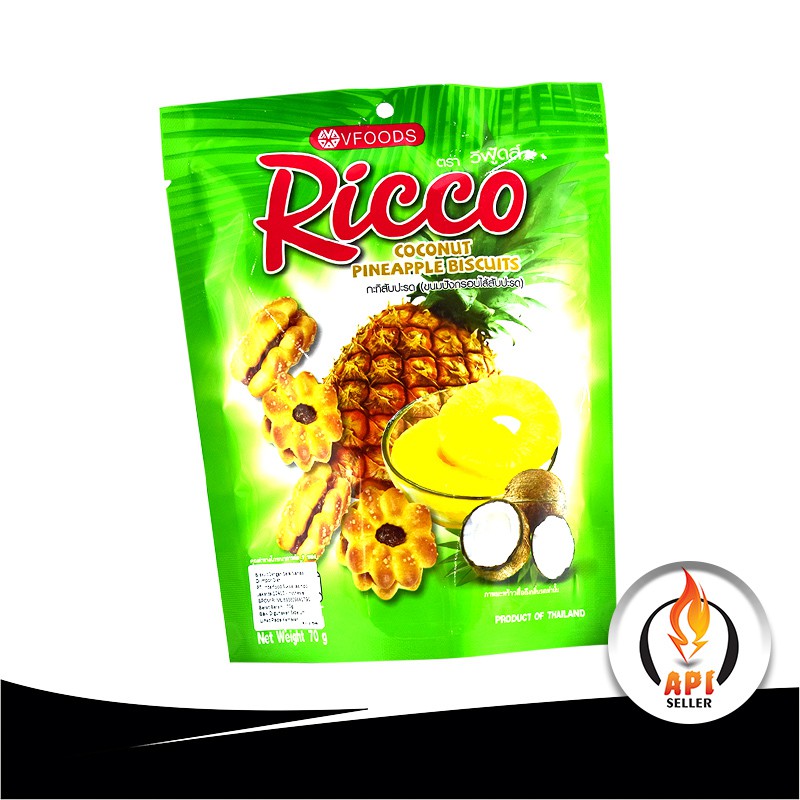 VFOODS RICCO PINEAPPLE BISCUIT 70g