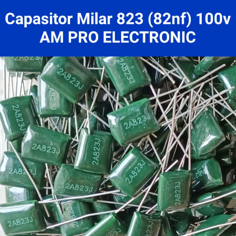 Kapasitor Milar 823 100v 82nf Capacitor Mylar 82n 0.082uf