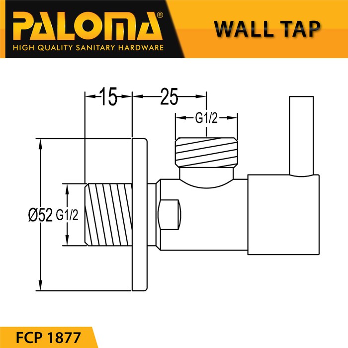 STOP KERAN STOP KRAN PALOMA FCP 1877 Keran Stop Toilet WC Jet Shower Valve Tembok Kran Air