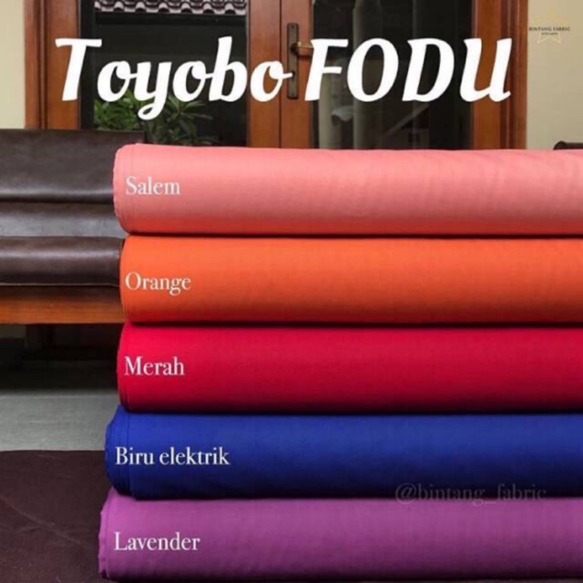 Murah Kain Bahan Katun Toyobo Fodu Bahan Katun Polos Shopee Indonesia