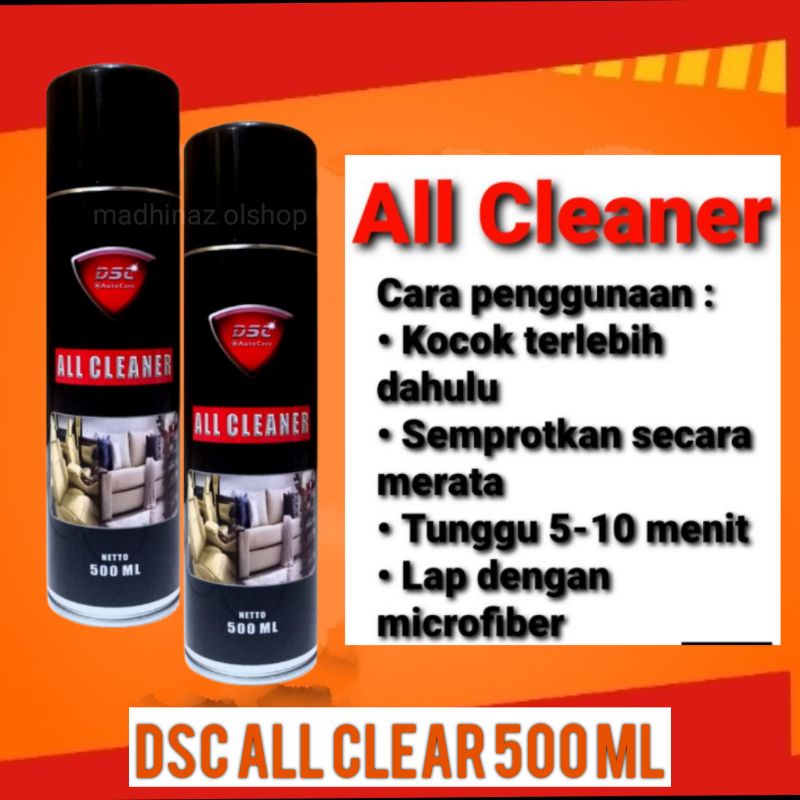 Foam Pembersih Serbaguna / DSC All Cleaner 500ml / Foam Pembersih Sepatu Sofa Jok Mobil / All Clear