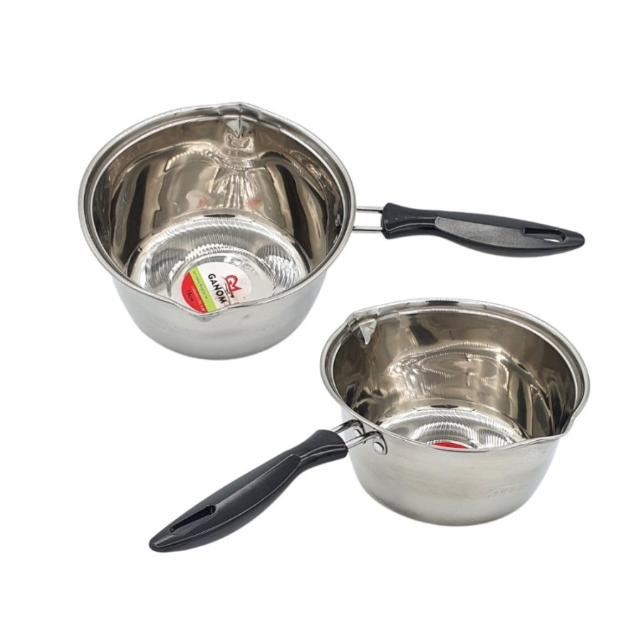 Panci Susu Ekonomi Ganom 20Cm Panci Mie Panci Indomie Stainless Gagang