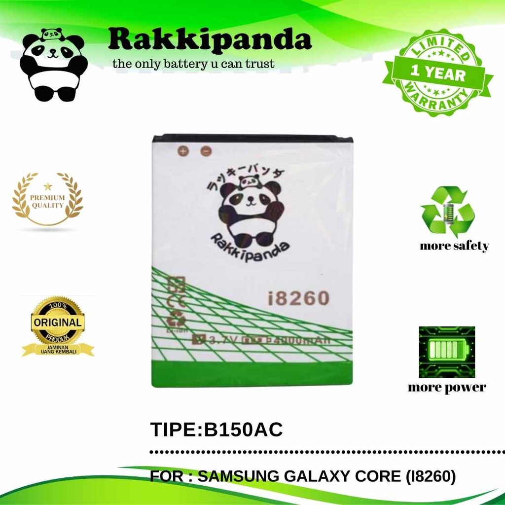 (R/K)- RakkiPanda - B150AC Samsung Core I8260 Batre Batrai Baterai