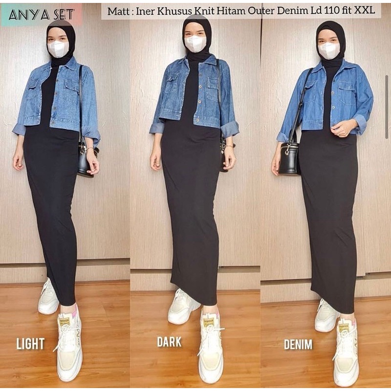 ANYA SET | DRESS KNIT + OUTER DENIM