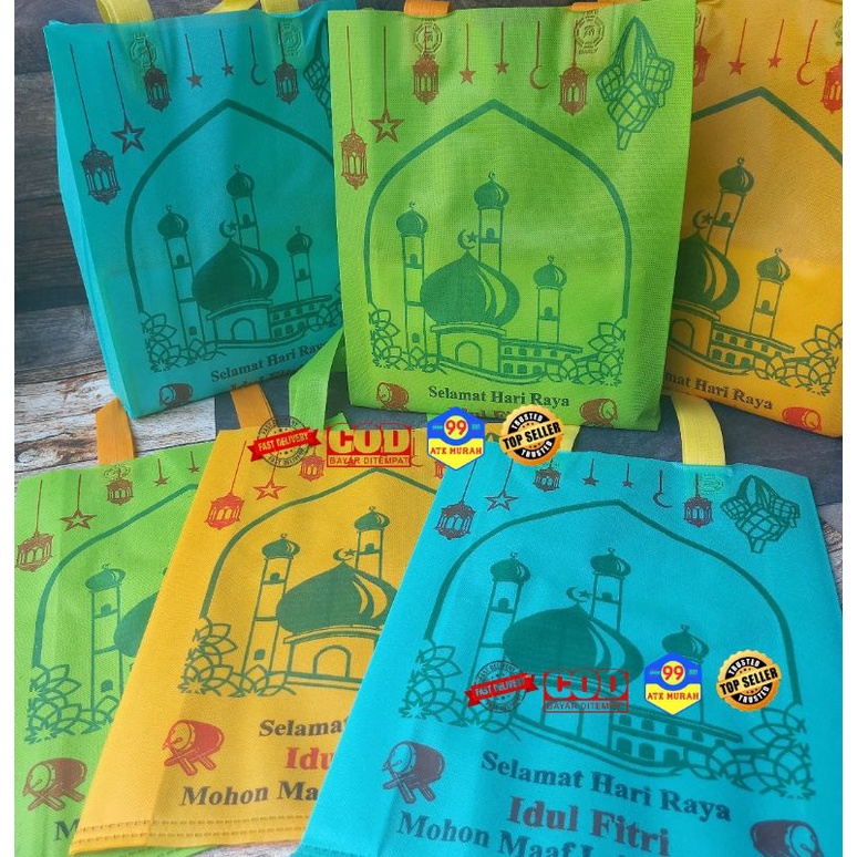 TAS lebaran isi 12pcs 30x40/kantong bingkisan/tas sponbound