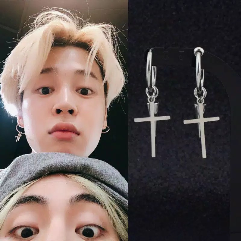 EE0498 - Anting JEPIT Tanpa Tindik Pria Wanita Kpop Korea BTS EXO GOT7