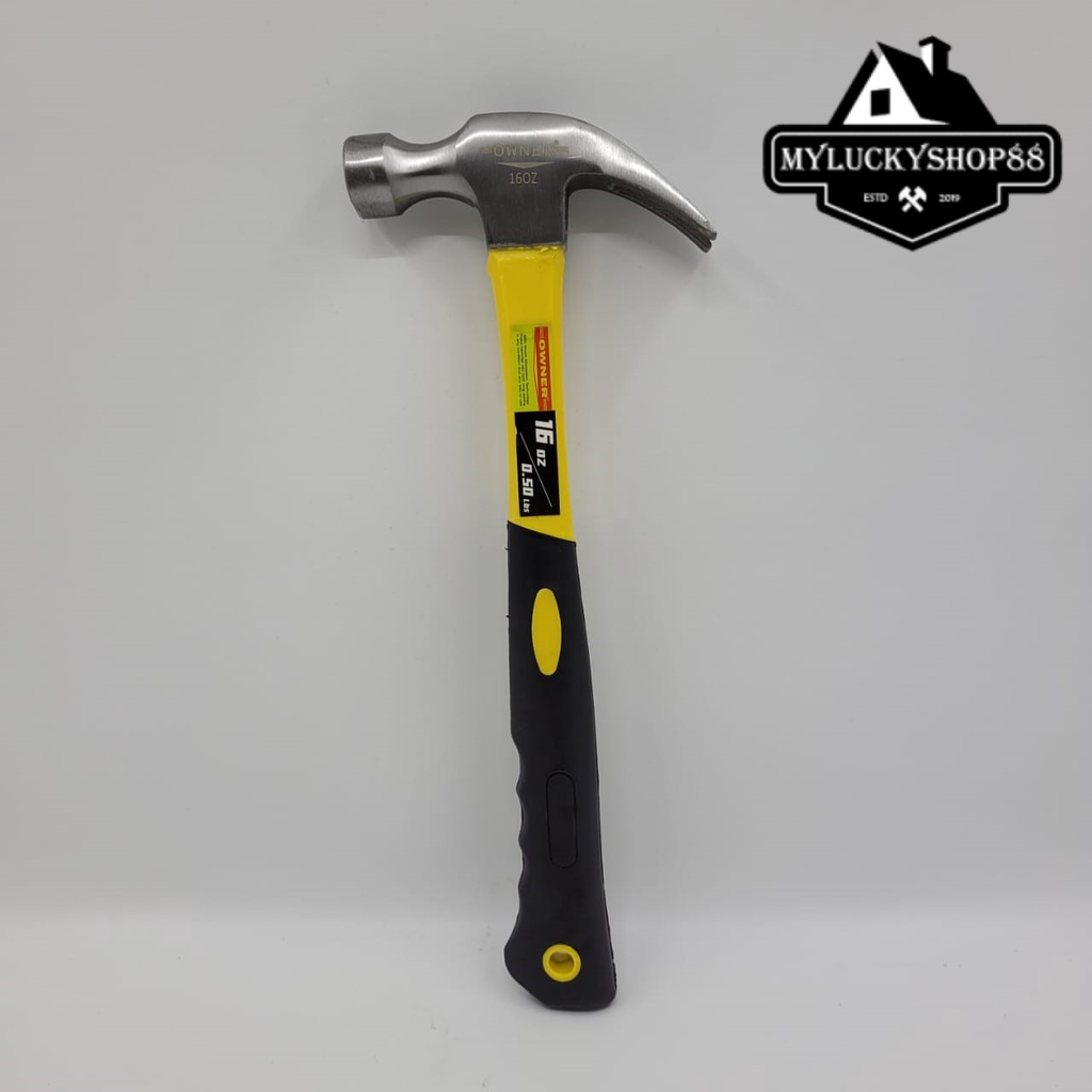 Owner Palu Kambing Gagang Fiber 16 oz 0.50 Lb Claw Hammer 16oz