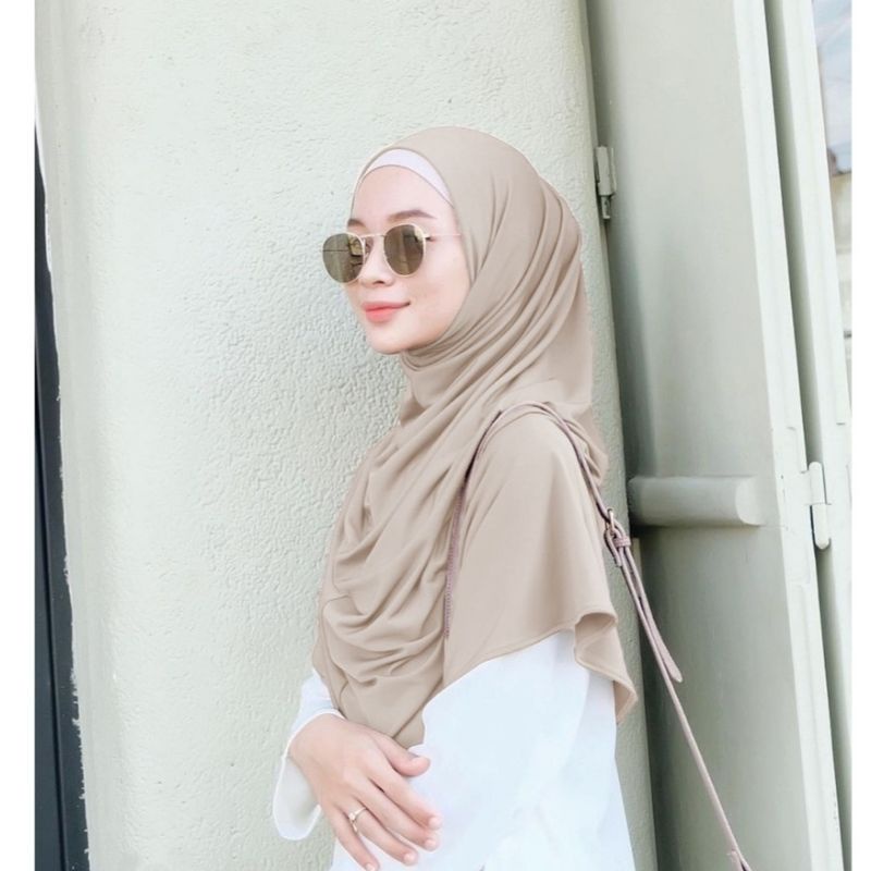 Bergo Hamidah Non Pet Jersey / Bergo Instan Malay Non Pad Daily