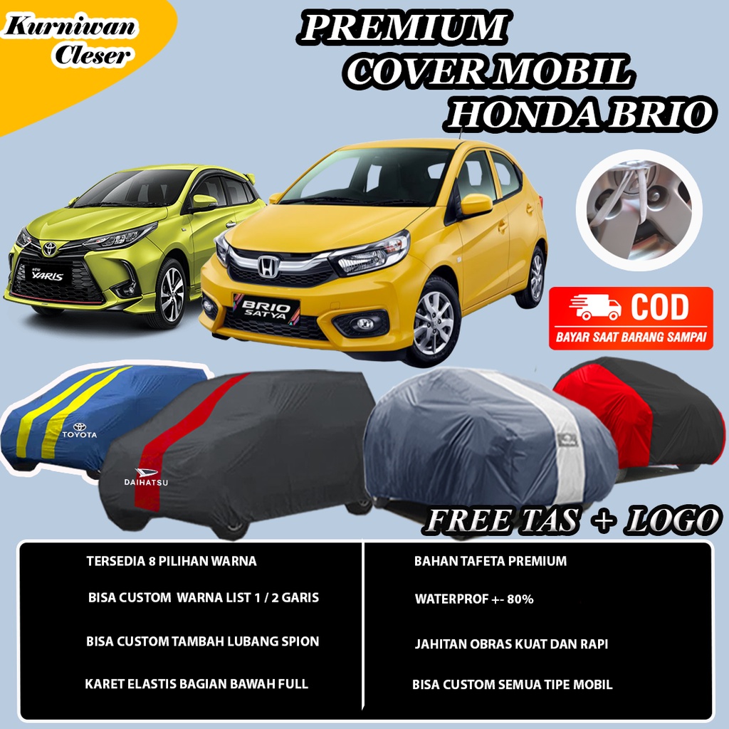 Body Cover Mobil / Sarung / Selimut Mobil Brio / Cover Mobil Brio Warna