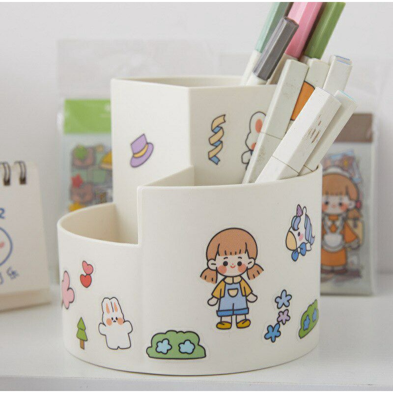 Sticker Kawaii Cewe Transparan Waterproof / Sticker Kawaii Anti Air