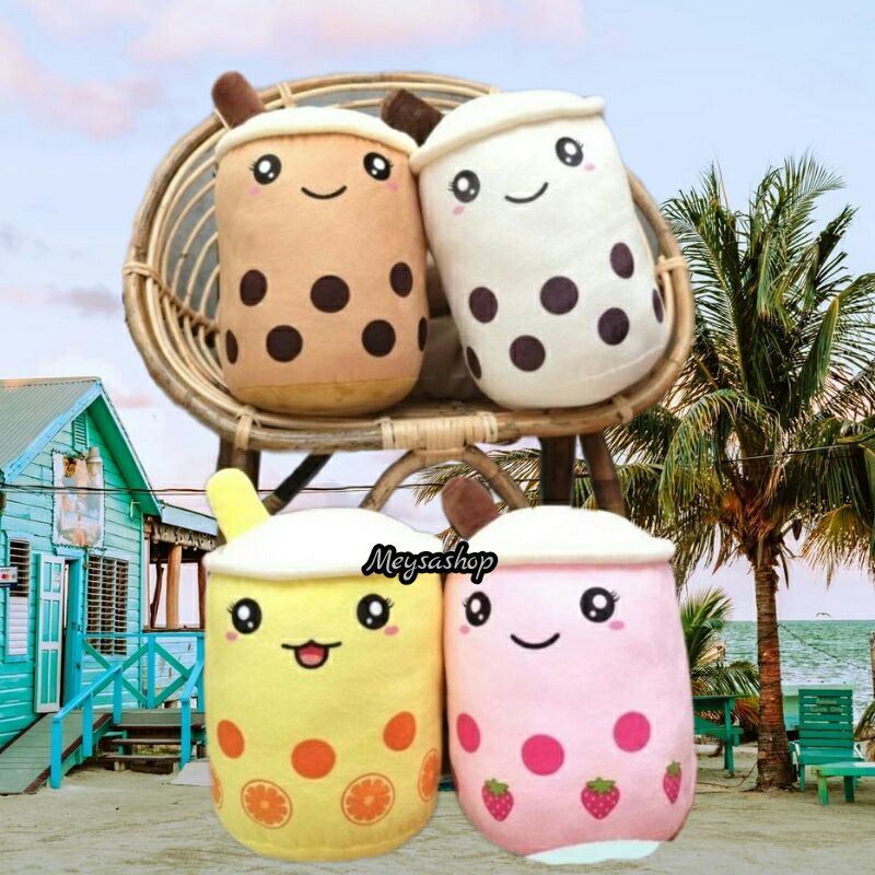 boneka BOBA XL / LED milk tea brown drink